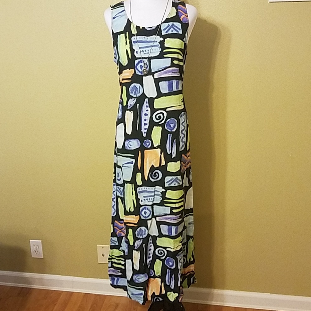 Nina Piccalino long rayon Muti color dress